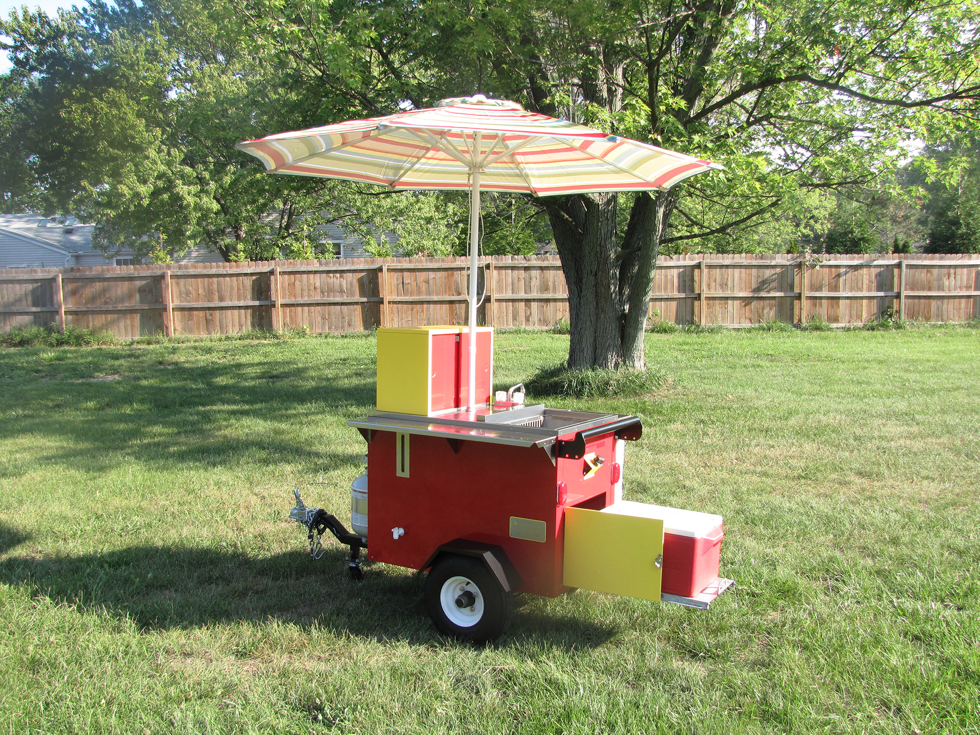 Greyhound cart shown in custom backed on enamel paint.